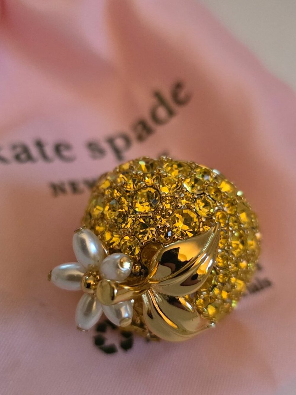 KATE SPADE LEMON 🍋 BLOSSOM STATEMENT RING